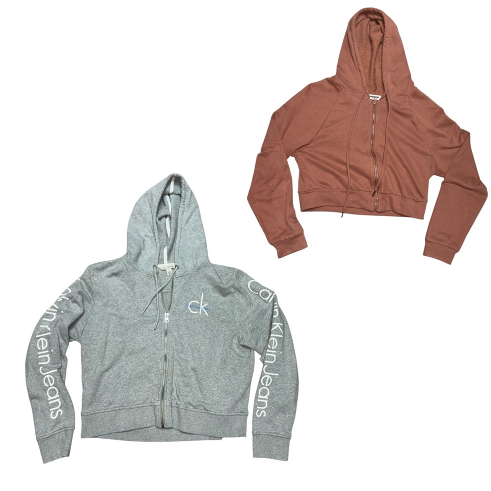 Calvin Klein Jeans Hoodie + NovaSport Cropped Hoodie Bundle